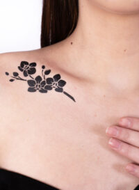 pochoir-tatouage-éphémère-orchidée